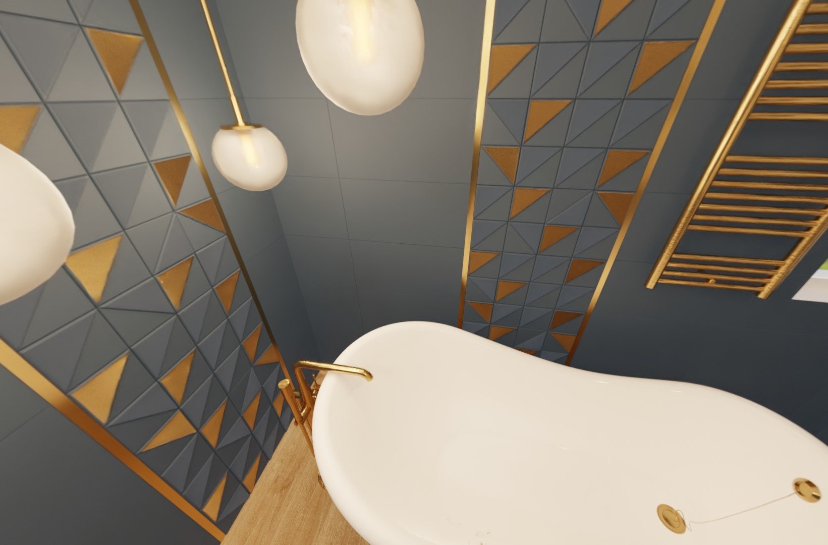 3D návrh - koupelna Tubadzin Reflection