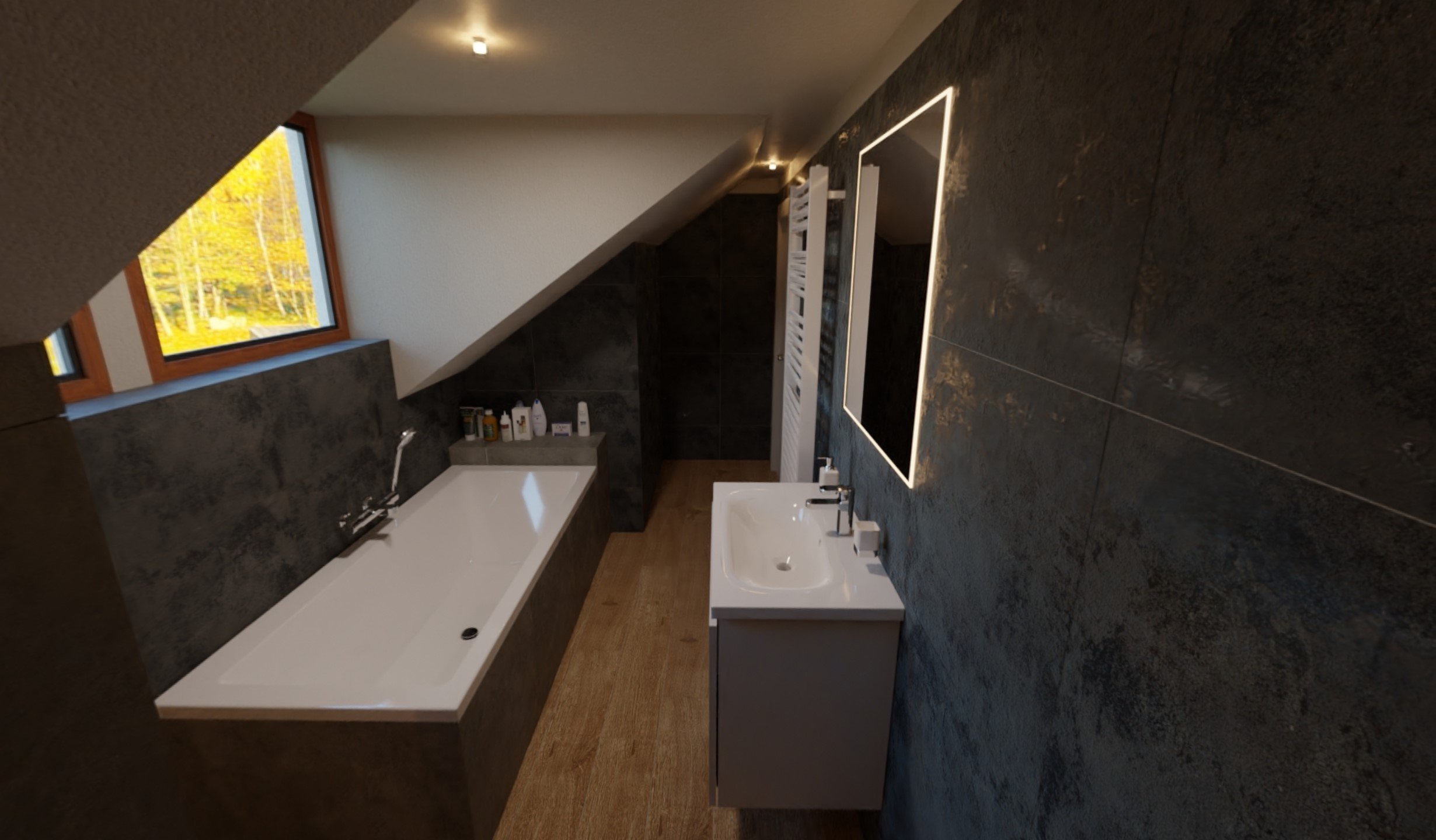3D návrhy 3D návrh - koupelna Quenos Graphite 3d Quenos Graphite 2021