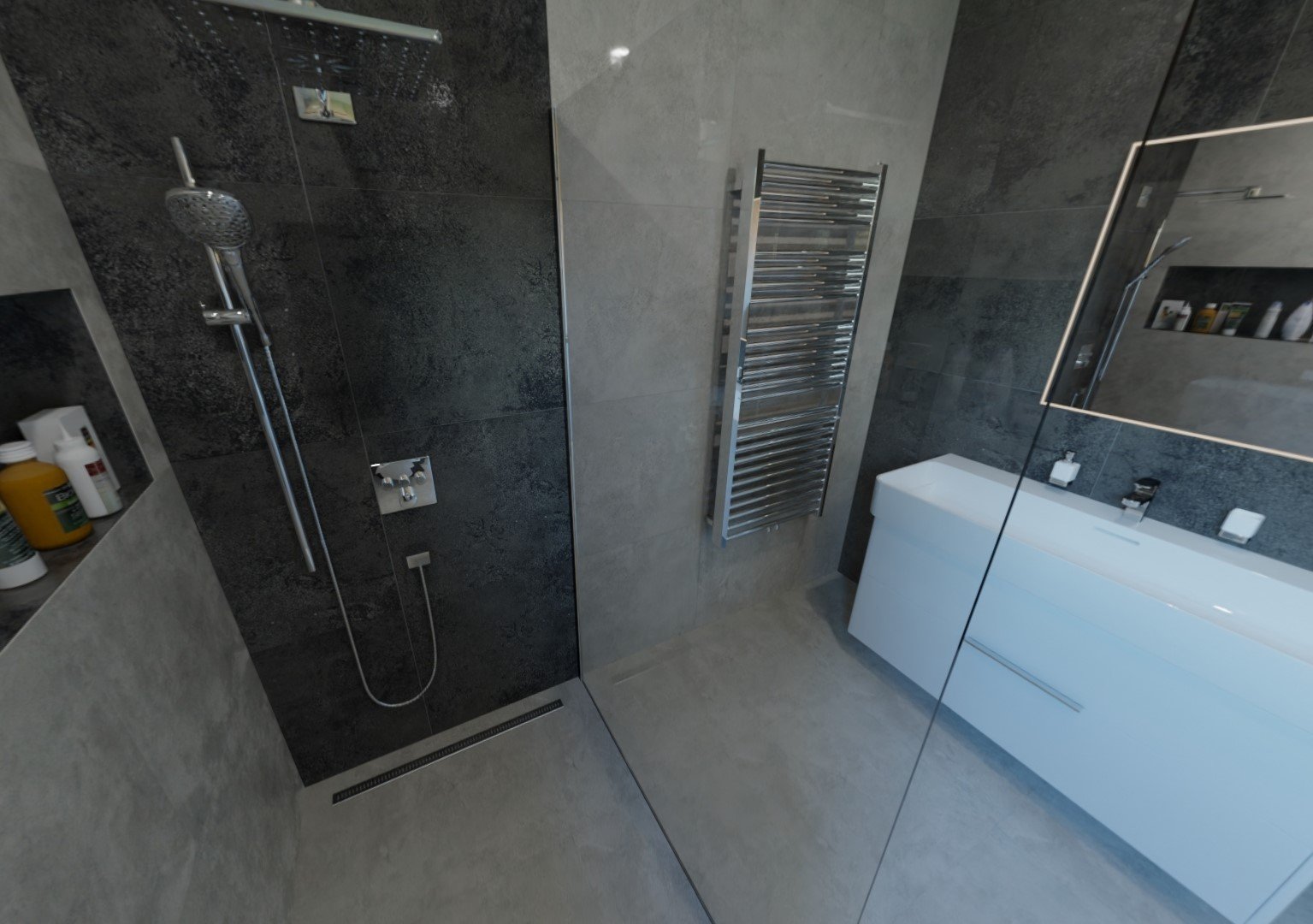 3D návrh - koupelna Opoczno Quenos 3d Opoczno Quenos 2022